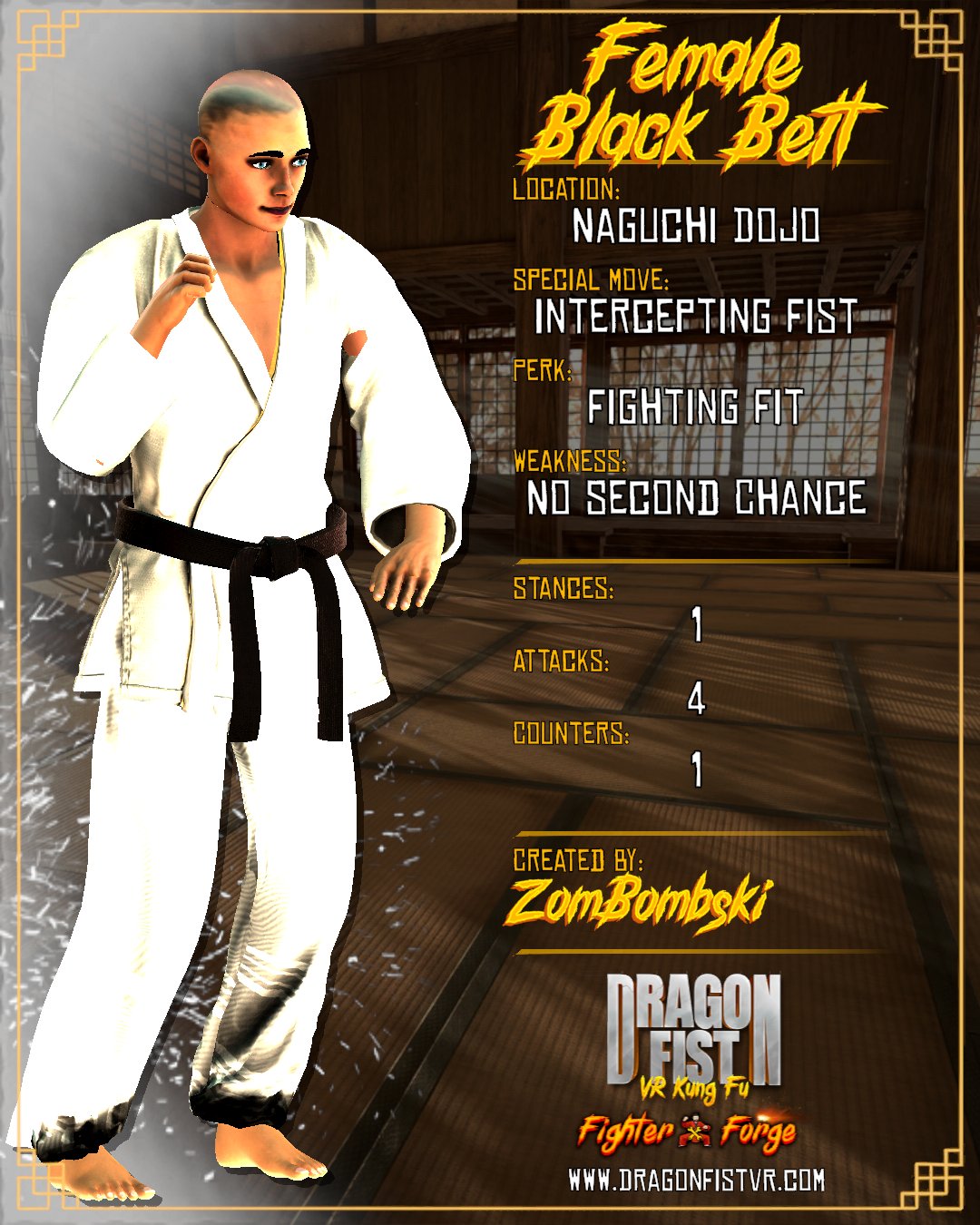 Female Black Belt - Created By: ZomBombski